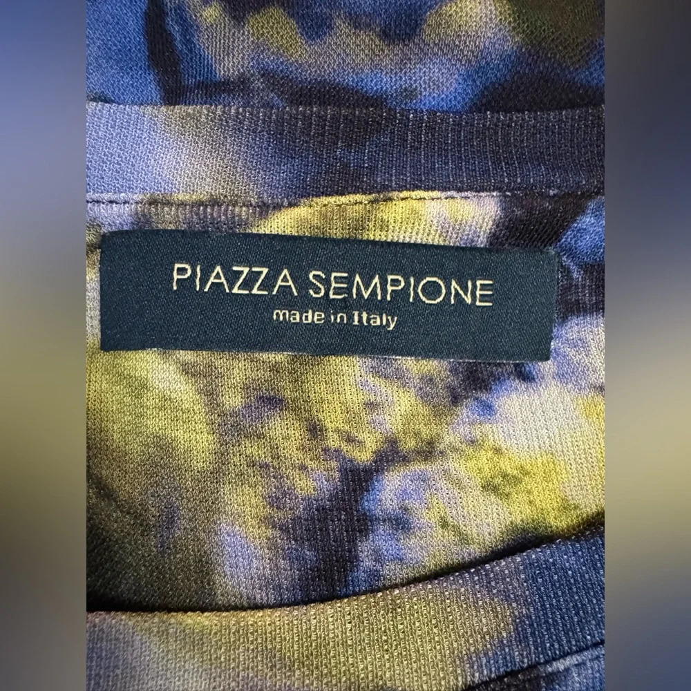 Piazza Sempione Semi-Sheer Long Sleeve Stretch Blouse